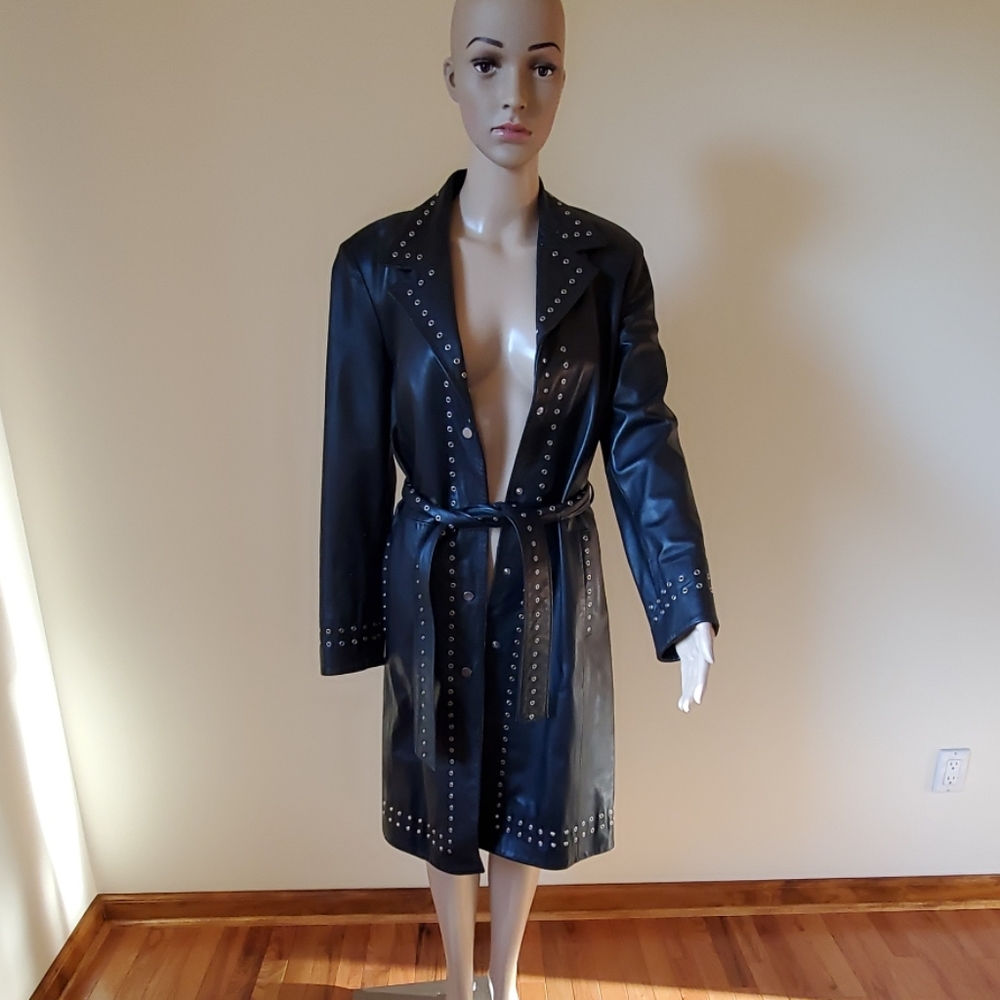 Leather coat